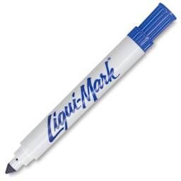 Liqui-Mark School Pack Markers - Single Blue Broad Point Marker shown at angle