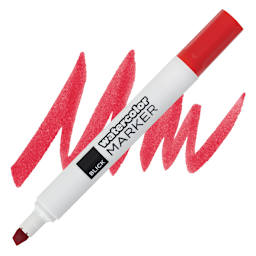 Blick Broadline Water-Based Marker - Red marker and swatch