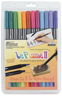 Set of 12 Markers - Front of blister package of Bright Colors