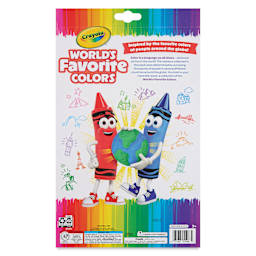Crayola Super Tips Washable Marker Set - World's Favorite Colors, Fine Line, Set of 50, back of packaging