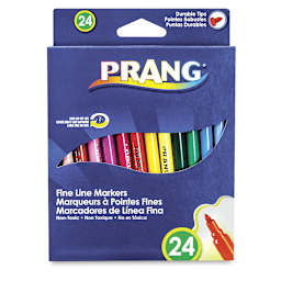 Prang Fine Line Marker Sets - Front of 24 pc package shown