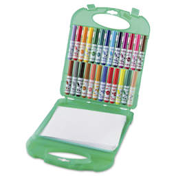 Crayola Pip-Squeaks Washable Markers and Paper Set - Set of 65 with Carrying Case, open