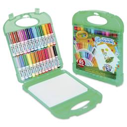 Crayola Pip-Squeaks Washable Markers and Paper Set - Set of 65 with Carrying Case, contents shown