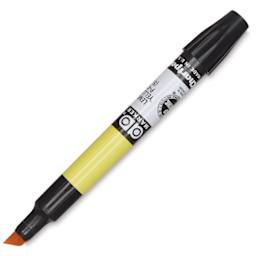 Chartpak Ad Markers - Lemon Yellow marker shown at angle and uncapped