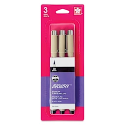 Sakura Pigma Brush Marker - Black, Set of 3