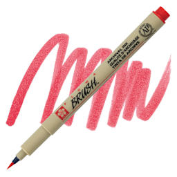 Sakura Pigma Brush Marker - Red marker and swatch