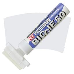 Kuretake Zig Posterman Biggie Marker - 5 cm, White marker and swatch