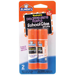 Washable Disappearing Purple School Glue Sticks .21 oz. 2 Stick Set
