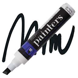 Elmer's Painters Paint Marker - Black, Super Point marker and swatch