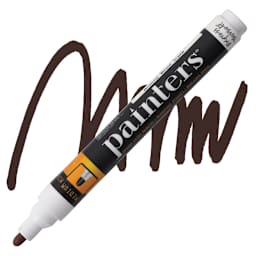 Elmer's Painters Paint Marker - Brown, Medium Point marker and swatch