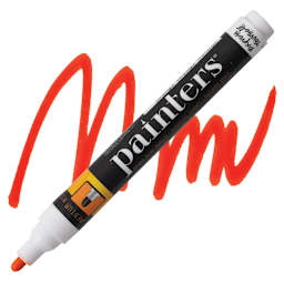 Elmer's Painters Paint Marker - Orange, Medium Tip marker and swatch