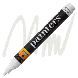 Elmer's Painters Paint Marker - White, Medium Point marker and swatch