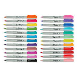 Sharpie Ultra-Fine Point Markers - Glam Pop Colors, Set of 24, contents laid out