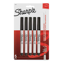Sharpie Ultra-Fine Point Marker - Black, Pack of 5