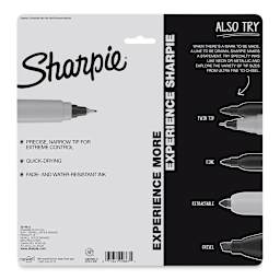 Sharpie Ultra-Fine Point Marker - Color Burst Colors, Set of 24, back of the packaging