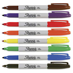 Sharpie Fine Point Permanent Markers - Set of 8, Assorted Colors