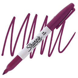 Sharpie Fine Point Permanent Marker - Rocket Fuel Red marker and swatch