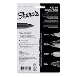 Sharpie Fine Point Permanent Markers - Mystic Gem Colors, Set of 5 (back of package)