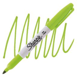 Sharpie Fine Point Permanent Marker - Venus Green marker and swatch