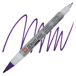 Sakura Identi-Pen Dual-Point Marking Pen - Purple pen and swatch
