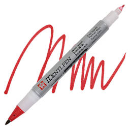 Sakura Identi-Pen Dual-Point Marking Pen - Red pen and swatch