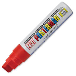 Kuretake Zig Posterman Paint Markers - Open angled Red Big and Broad Marker