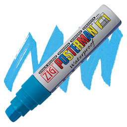 Zig Posterman Paint Marker - 15 mm, Light Blue, Big & Broad marker and swatch