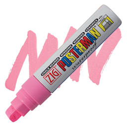 Zig Posterman Paint Marker - 15 mm, Pink, Big & Broad marker and swatch