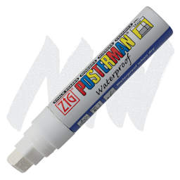 Zig Posterman Paint Marker - 15 mm, White, Big and Broad marker and swatch