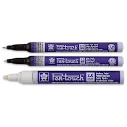 Sakura Pen-Touch Paint Marker Set - Components of Ultraviolet 3 pc set, with caps removed