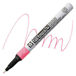 Sakura Pen-Touch Paint Marker - Extra Fine Tip, Fluorescent Pink marker and swatch