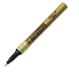 Sakura Pen-Touch Paint Marker - Extra Fine Tip, Gold (cap removed)