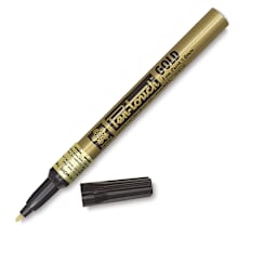 Sakura Pen-Touch Paint Marker - Fine, Gold (marker with cap removed)