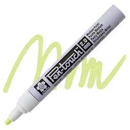 Sakura Pen-Touch Paint Marker - Medium Tip, Fluorescent Yellow marker and swatch