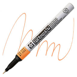 Sakura Pen-Touch Paint Marker - Extra Fine Tip, Fluorescent Orange marker and swatch