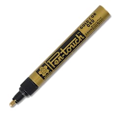 Sakura Pen-Touch Paint Marker - Medium Tip, Gold (marker with cap removed)