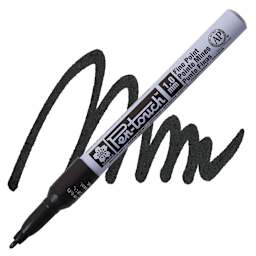 Sakura Pen-Touch Paint Marker - Fine Tip, Black marker and swatch