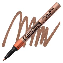 Sakura Pen-Touch Paint Marker -  Fine Tip, Copper marker and swatch
