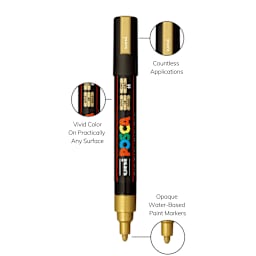 POSCA Paint Marker Set 4-Color PC-5M Medium Mixed Metallic Set