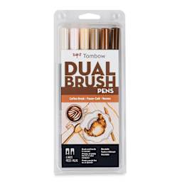 Tombow Dual Brush Pens - Coffee Break, Set of 6, front of packaging