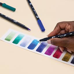 Tombow Dual Brush Pens - Dragons, Set of 10, blending swatches