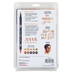 Tombow Dual Brush Pens - Portrait Colors, Set of 10. Back of package.