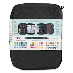 Tombow Dual Brush Pens - Set of 54 with Case (back of case with color list)