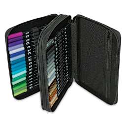 Tombow Dual Brush Pens - Set of 54 with Case (view two of open case)