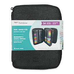 Tombow Dual Brush Pens - Set of 54 with Case (front of case)