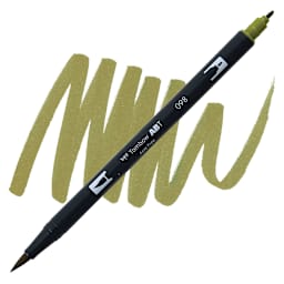 Tombow Dual Brush Pen - Avocado pen and swatch