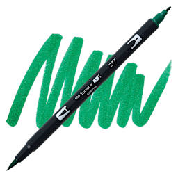 Tombow Dual Brush Pen - Dark Green pen and swatch