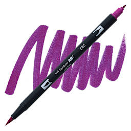 Tombow Dual Brush Pen - Deep Magenta pen and swatch
