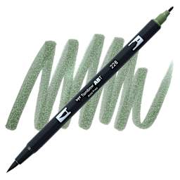 Tombow Dual Brush Pen - Gray Green pen and swatch