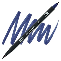 Tombow Dual Brush Pen - Jet Blue pen and swatch